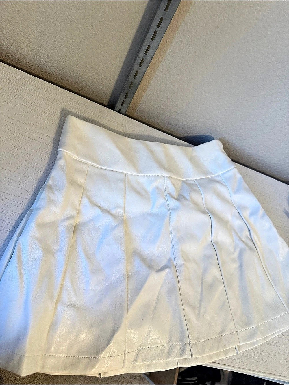 White faux leather Mini Skirt